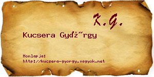 Kucsera György névjegykártya